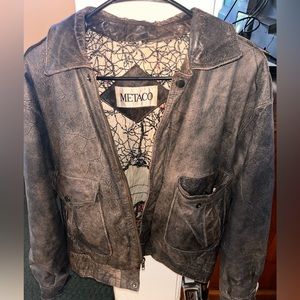 Vintage Brown Leather Jacket